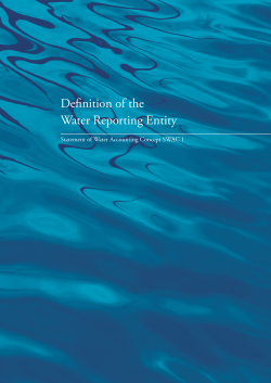 Definition of the Water Reporting Entity