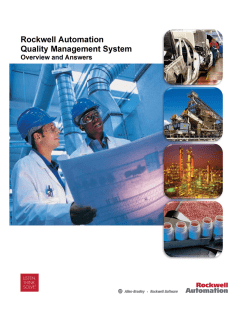 Rockwell Automation Quality Management System