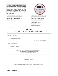 Steven D. Hadley v. State of Indiana