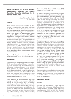 Density and Habitat Use by Giant Anteaters