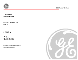 LOGIQ 9 Quick Guide, Direction 2309820-100