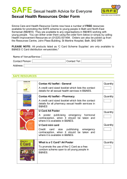 SAFESexual health Advice for Everyone Sexual Health