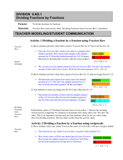 DIVISION 6.NS.1 Dividing Fractions by Fractions