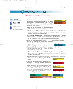 Equality and Inequality with Fraction Bars