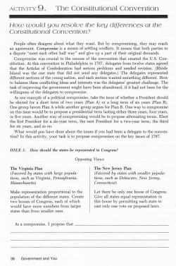 ACTIVITY 9. The Constitutional Convention