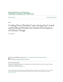 Cooling Down Florida`s Coast: Saving East Central and Southeast