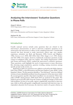 Analyzing the Interviewers` Evaluative Questions in Phone Polls
