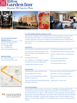 America Plaza Hotel Information Flyer