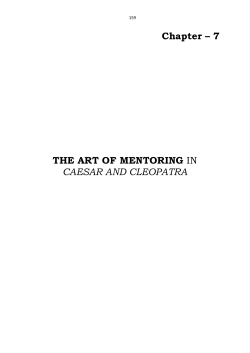 Chapter &ndash; 7 THE ART OF MENTORING IN CAESAR AND