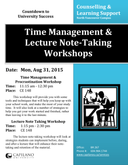 Countdown to University Success Workshop Posters