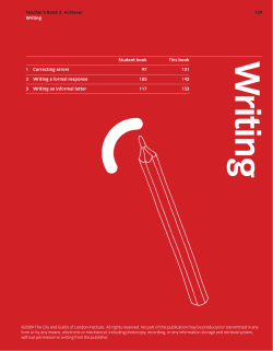 129 Teacher`s Book 3 Achiever Writing Student book This book 1