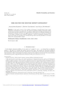 Risk bounds for mixture density estimation
