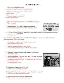 Civil Rights Study Guide