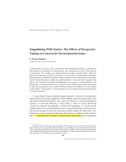Empathizing With Nature: The Effects of