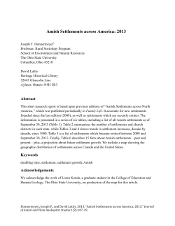 Amish Settlements across America: 2013