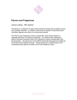 Flavors and Fragrances