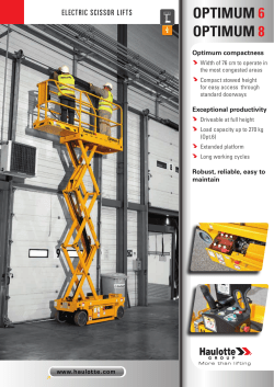 OPTIMUM 8 (Scissor Lift) - Access Platforms Aberdeen