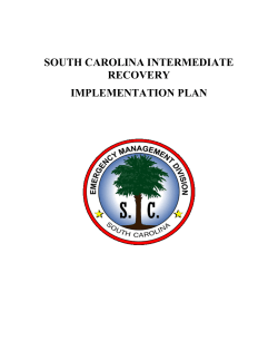 SC Recovery Plan 4241 - South Carolina Emergency Management