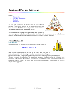 Reactions of Fats and Fatty Acids