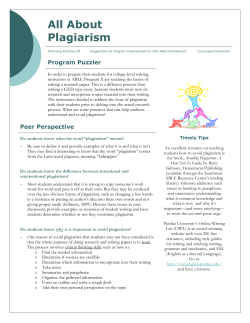 All About Plagiarism - lima adult learning center