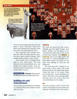 Building, Art, and Oral Literature