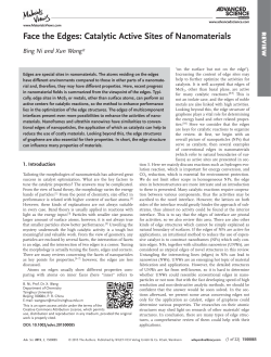 Face the Edges: Catalytic Active Sites of Nanomaterials