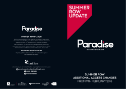 summer row update - Jewellery Quarter