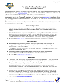 Tips to Ace Your Thesis Turnitin Report