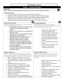 Stage 1 - Desired Results
