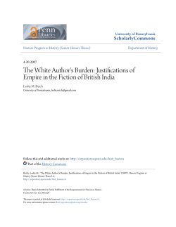 Justifications of Empire in the Fiction of British India