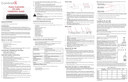Home Controller HC-200 Installation Guide