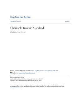 Charitable Trusts in Maryland