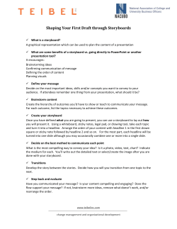 Shaping Your First Draft through Storyboards