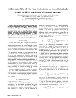 Soft Information Aided ML Joint Frame - TELIN
