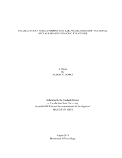 Facial Mimicry Versus Perspective-Taking: Decoding