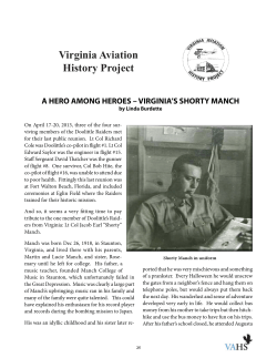 A Hero Among Heroes: Virginia`s Shorty Manch