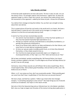 Judo Wounds and Glory - Beliefs of the Heart