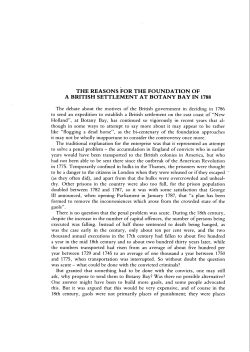 THE REASONS FOR THE FOUNDATION OF A BRITISH