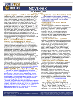 Legislative Update &ndash; Last Week at the TX Capitol ATA FILES