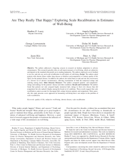 Are they really that happy? Exploring scale recalibration in