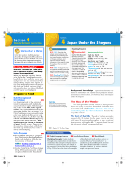 Section 4 Japan Under the Shoguns