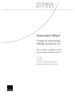 Ambivalent Allies? A Study of South Korean Attitudes Toward the U.S.