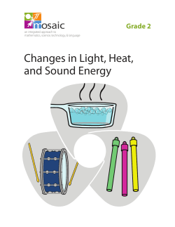 Changes in Light, Heat, and Sound Energy