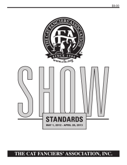 Show Standard - The Cat Fanciers` Association