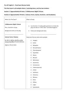 Pre-AP English II - Final Exam Review Guide The final exam is all