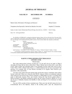 December 1999 - Church of the Lutheran Confession