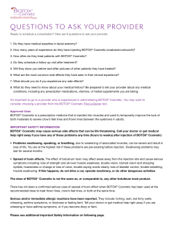 QUESTIONS TO ASK YOUR PROVIDER