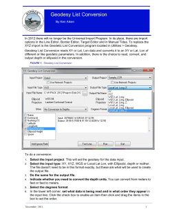 Geodesy List Conversion