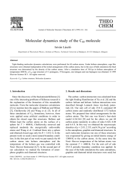 Molecular dynamics study of the C60 molecule
