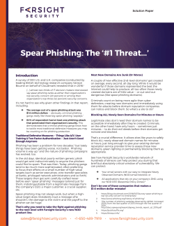 Spear Phishing - Farsight Security
